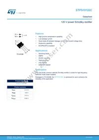STPS10120CFP Datasheet Cover
