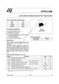 STPS1L30M Datasheet Cover