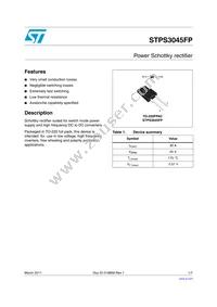 STPS3045FP Datasheet Cover