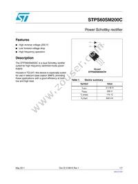 STPS60SM200CW Datasheet Cover