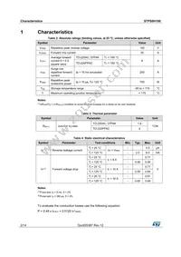 STPS8H100FP Datasheet Page 2