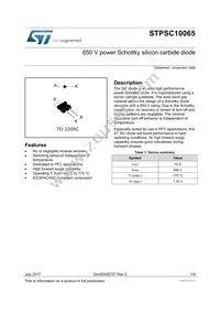 STPSC10065D Datasheet Cover