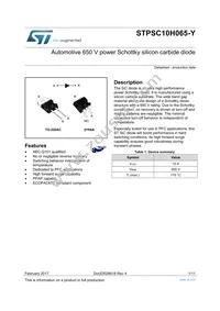 STPSC10H065DY Datasheet Cover