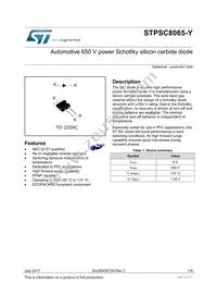 STPSC8065DY Datasheet Cover