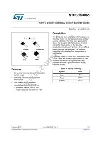 STPSC8H065DI Datasheet Cover