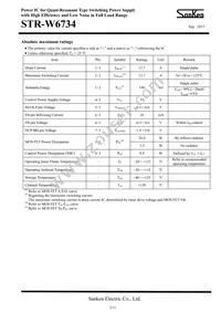 STR-W6734 Datasheet Page 2