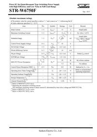 STR-W6750F Datasheet Page 2