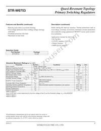 STR-W6753 Datasheet Page 2