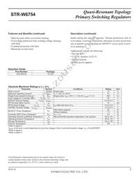 STR-W6754 Datasheet Page 2