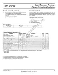 STR-W6765 Datasheet Page 2