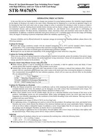 STR-W6765N Datasheet Page 10