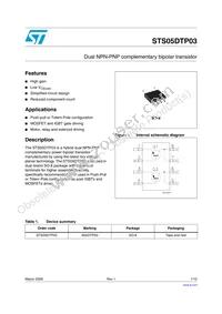STS05DTP03 Datasheet Cover