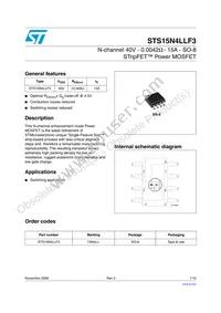 STS15N4LLF3 Datasheet Cover