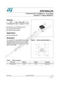 STS15N4LLF5 Datasheet Cover
