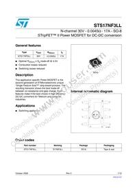 STS17NF3LL Datasheet Cover