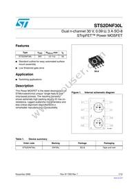 STS2DNF30L Datasheet Cover