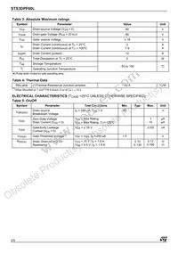 STS3DPF60L Datasheet Page 2
