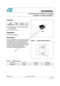 STS4DNF60L Datasheet Cover