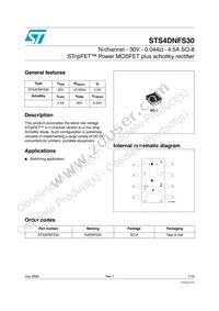 STS4DNFS30 Datasheet Cover