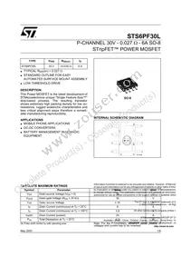 STS6PF30L Datasheet Cover