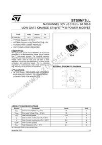 STS9NF3LL Datasheet Cover