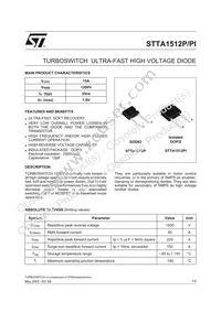 STTA1512PIRG Datasheet Cover