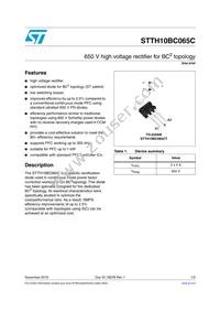 STTH10BC065CT Datasheet Cover