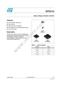 STTH112 Datasheet Cover