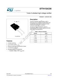 STTH15AC06FP Datasheet Cover