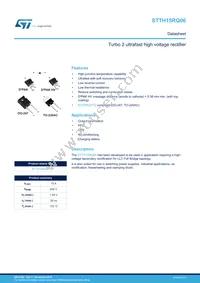 STTH15RQ06G2-TR Datasheet Cover