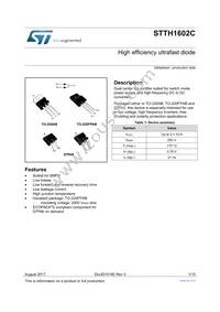 STTH1602CFP Datasheet Cover