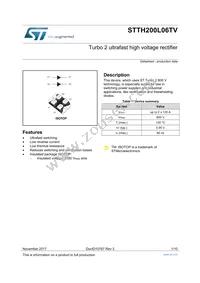 STTH200L06TV1 Datasheet Cover