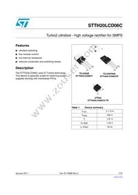 STTH20LCD06CG-TR Datasheet Cover