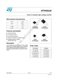 STTH30L06P Datasheet Cover