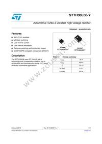 STTH30L06WY Datasheet Cover
