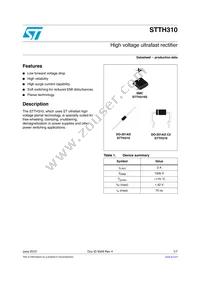 STTH310 Datasheet Cover
