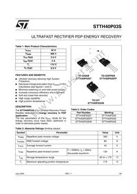 STTH40P03ST Datasheet Cover