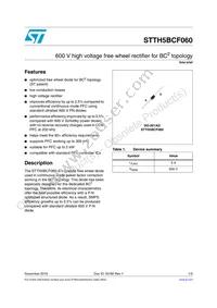 STTH5BCF060 Datasheet Cover