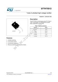 STTH75S12W Datasheet Cover