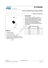 STTH80S06W Datasheet Cover