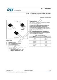 STTH8S06B-TR Datasheet Cover