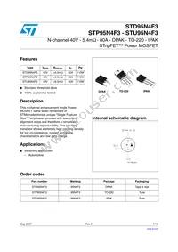 STU95N4F3 Datasheet Cover