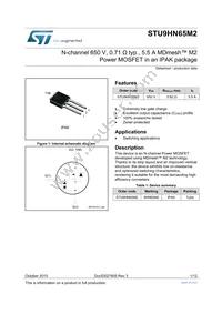 STU9HN65M2 Datasheet Cover