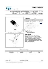 STW22N95K5 Datasheet Cover