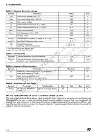 STW29NK50ZD Datasheet Page 2
