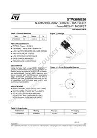 STW38NB20 Datasheet Cover