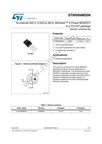 STW60NM50N Datasheet Cover