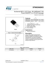 STW65N80K5 Datasheet Cover