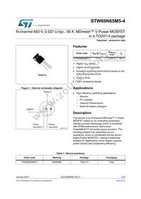 STW69N65M5-4 Datasheet Cover