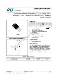 STW72N60DM2AG Datasheet Cover